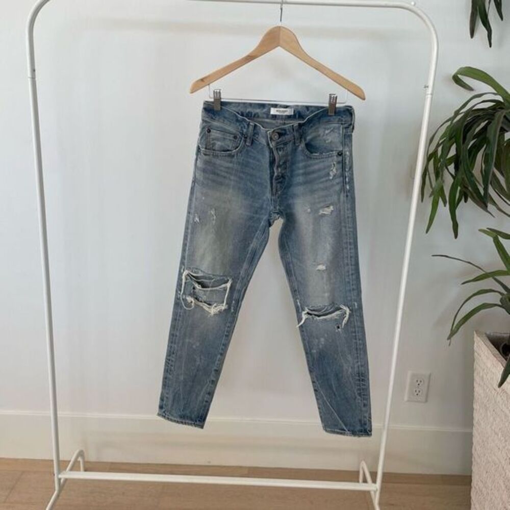 MOUSSY Vintage Distressed Button Fly Jeans
